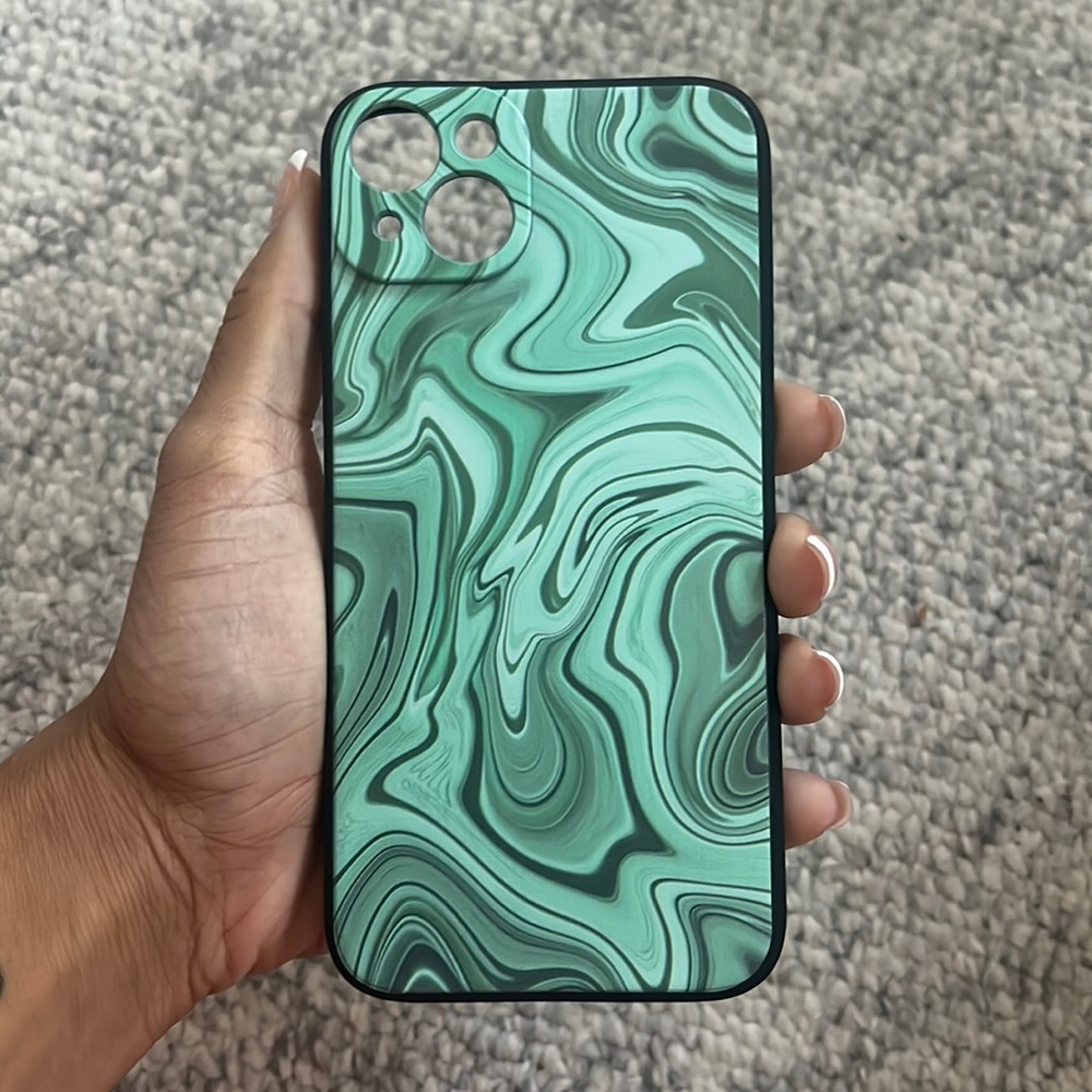 “Marble It’s Green” iPhone 14 Plus Case